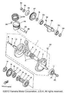 XT250L Коленвал,поршни