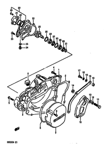 RM250 Crankcase cover-water pump