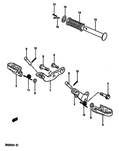 DR250 Подножки