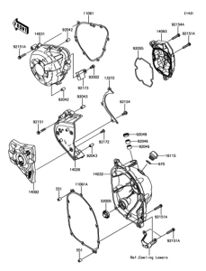 ZR1000 エンジンカバー