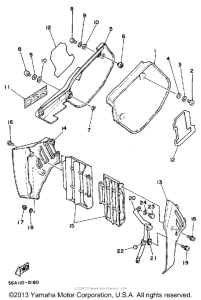 YZ250N Боковые обтекатели