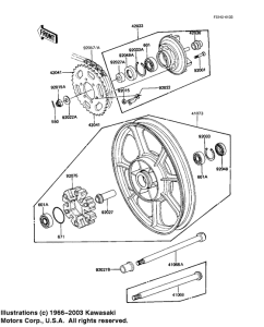 KZ1000 Rear wheel / hub / chain