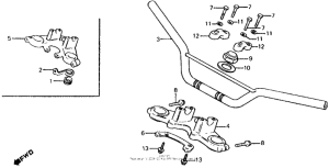 XL100S Handlebar + top bridge 82-85