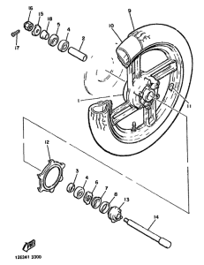 XS400 Переднее колесо