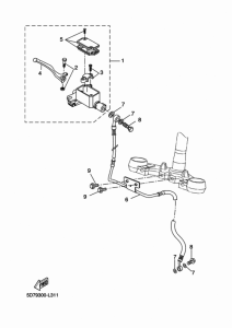 YZF-R125 Главный тормозной цилиндр
