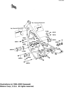 KZ250 Рама ,крепежные детали