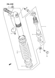 RM80 Абсорбер удавный в сборе задний
