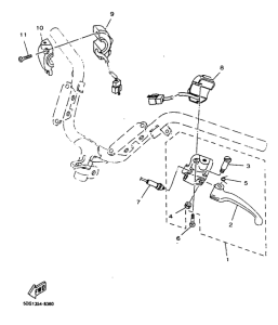 YP125R Handle switch. lever