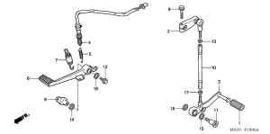  Brake pedal / change pedal