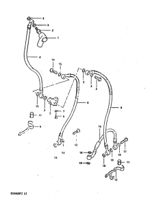 GSX400 Передние тормозные трубки