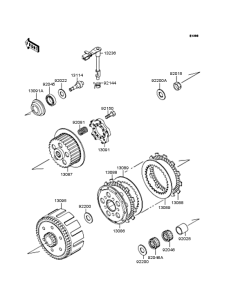 KX125 Сцепление