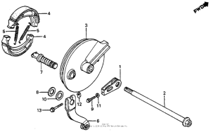 CR80R Rear brake panel 82-83