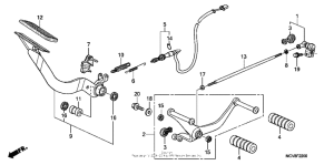 VTX1800S1 Педали
