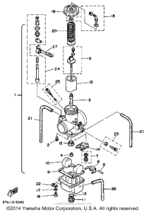 YZ490U Карбюратор