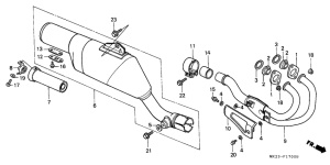 XR600R Глушитель