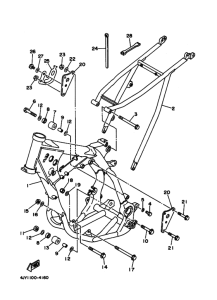 YZ125 YZ125F Frame comp