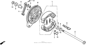 VT600CD2 Задний тормоз