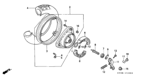 SA75 Rear wheel complete assy