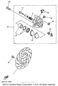 YSR50B Передний суппорт