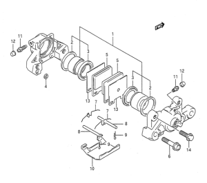 GSF400 Задний суппорт