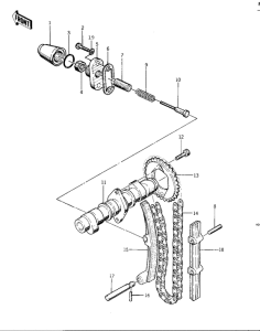 KZ400 Camshaft / chain / tensioner