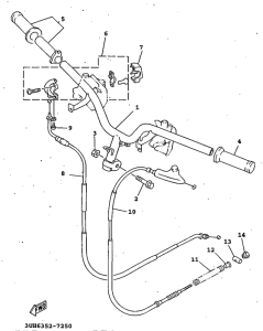 XC150E Manubrio . cable