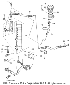 YZF600RRC Задний торм цилиндр