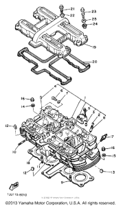 YX600TC Головка цилиндров