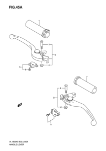 VL1500 Рулевой рычаг