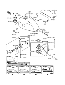 ZR400 Топливный бак