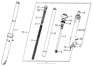 XL175 Передняя вилка