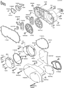 VN1500 Крышки двигателя