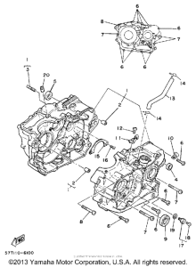 XT350UC (CA ED.) Картер двигателя