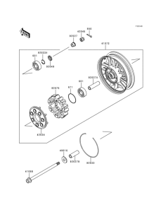 ZG1200 Заднее колесо и цепь