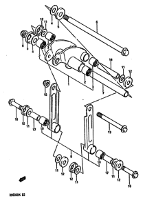 DR600 Втулки заднего рычага