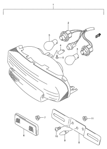 GSF250 Задний комбинированный сигнал