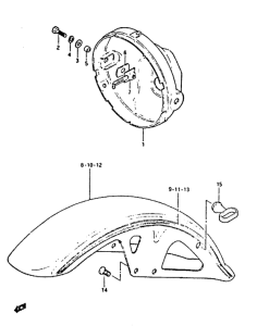 GS650 Headlamp housing - front fender