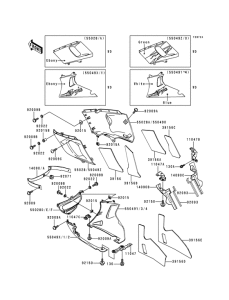 ZX600 Капот двигателя нижний