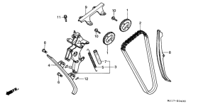 CBX750P2 Цепь грм / натяжное устройство