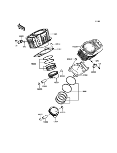 VN1700 Цилиндр и поршни