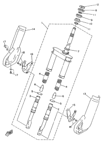 YA50R Передняя вилка