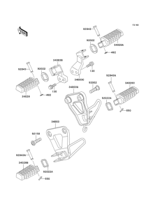 KL650 Подножки