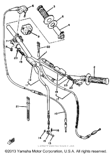 YZ125G Руль -тросы