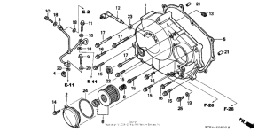 XR250R Крышка картера правая