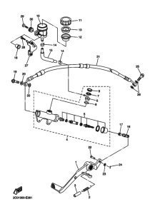 YZF-R6R Rr master cylinder assy