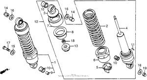 VT700C Задние амортизаторы