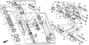 CR125R Rear shock absorber 91-94