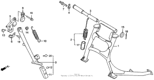VFR700F Подножка