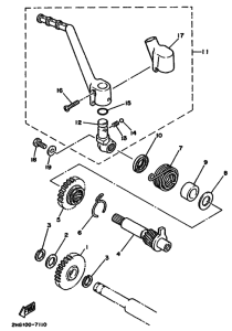 YZ125 YZ125B YZ125B1 Стартер