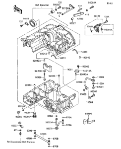 ZX1100 Картер двигателя